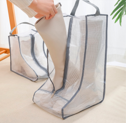 PVC Net Boots Storage Cover Shoe Bag (Short)