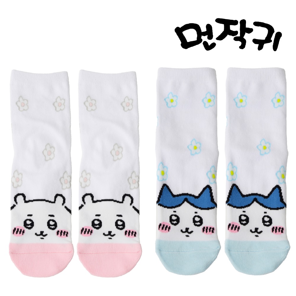 CHIIKAWA  Flower mid-neck socks