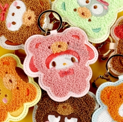 Sanrio Characters Soft Badge Keyring, Random