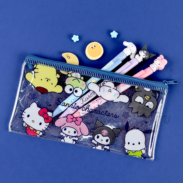 Sanrio Characters Glitter Slim Pouch - mimicking