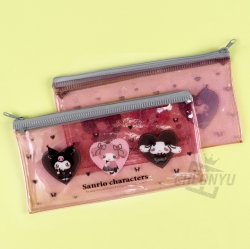 Sanrio Characters Glitter Slim Pouch - Teary Heart