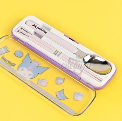 Sanrio Spoon Chopsticks Case Set - Kuromi