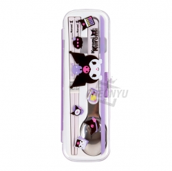 Sanrio Spoon Chopsticks Case Set - Kuromi