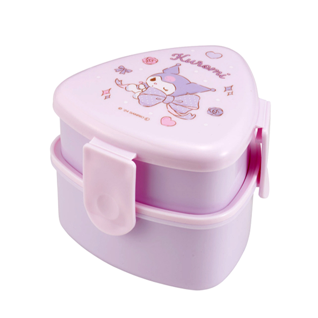 Sanrio Triangle 2F Lunch Box with Fork - Kuromi