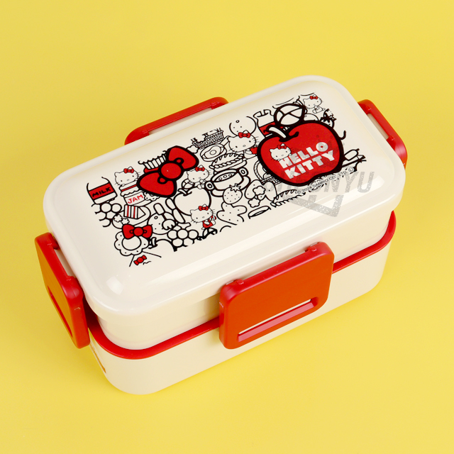 Sanrio Hello Kitty Food Red 2layers Runch Box 600ml