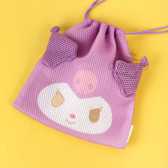 Sanrio Mesh Pouch - Kuromi