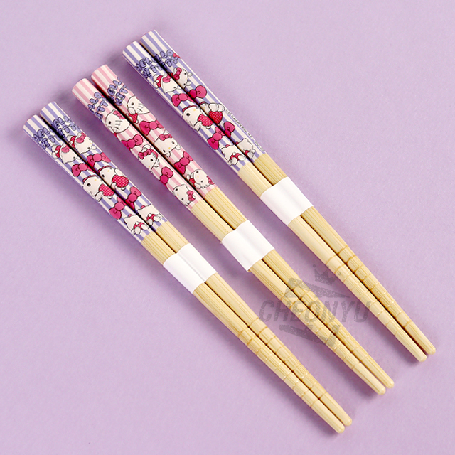 Sanrio Hello Kitty Wood Chopsticks 3P Set 16.5cm