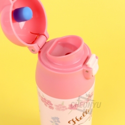 Sanrio Hello Kitty Flower Leath Stainless Thermos Bottle 360ml