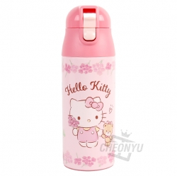 Sanrio Hello Kitty Flower Leath Stainless Thermos Bottle 360ml