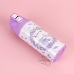 Sanrio Kuromi Flower Leath Stainless Thermos Bottle 360ml