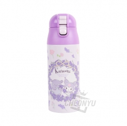 Sanrio Kuromi Flower Leath Stainless Thermos Bottle 360ml