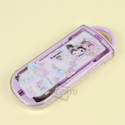 Sanrio Kuromi Watercolor Spoon Fork Chopsticks Set