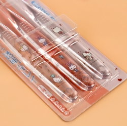 Hello Kitty Kids Toothbrush 3p Set (with Cap) STEP3