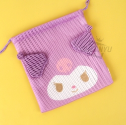 Sanrio Mesh Pouch - Kuromi