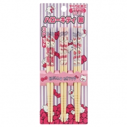 Sanrio Hello Kitty Wood Chopsticks 3P Set 16.5cm