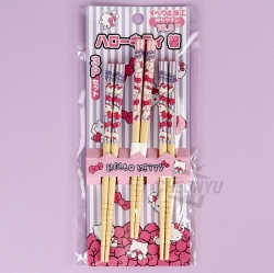 Sanrio Hello Kitty Wood Chopsticks 3P Set 16.5cm