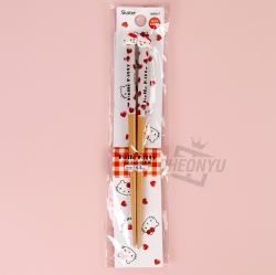 Sanrio Hello Kitty Mascot Wood Chopsticks 16.5cm