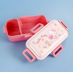 Sanrio Hello Kitty Flower leath Arch 4Locks-sided Lunch Box 530ml