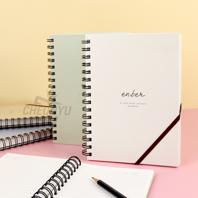 A5 Simple Hard Cover Band Notebook, Random