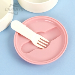 Sanrio Icon Round 2-Layer Lunch Box with Fork - My Melody