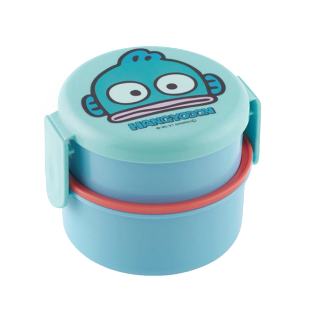 Sanrio Round 2-Layer Lunch Box with Fork - hangyodon