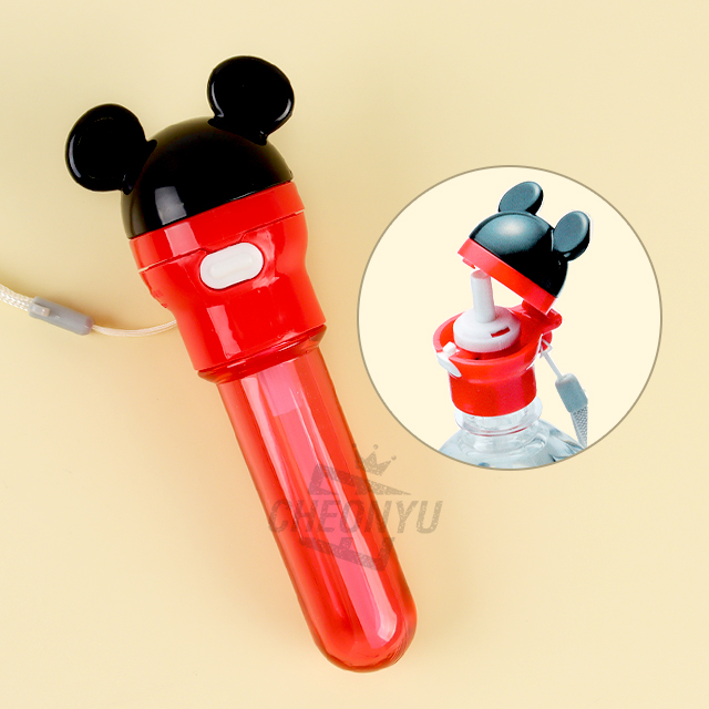 Mickey Mouse Face Straw Cap & Portable Case