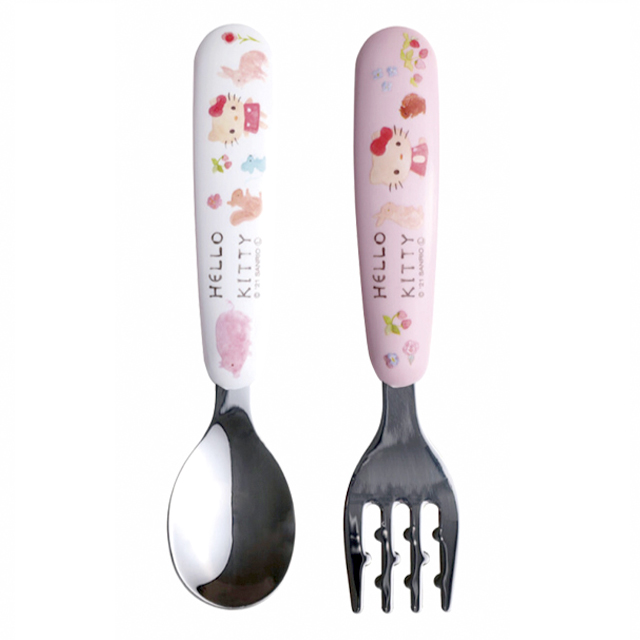 Sanrio Hello Kitty Stainless Spoon Fork Set 13cm