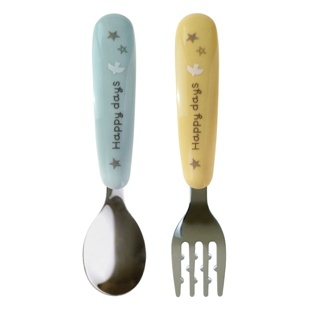 Happy Days Stainless Spoon Fork Set 13cm