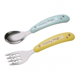 Happy Days Stainless Spoon Fork Set 13cm