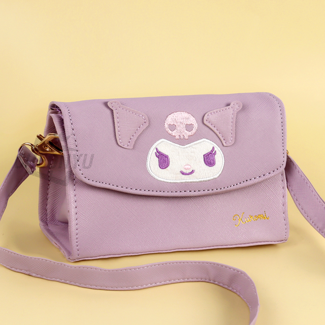 Sanrio Characters Kuromi Face Love it Cross Bag