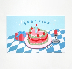 Dalpaper Surprise Cake Postcard, 3 Types