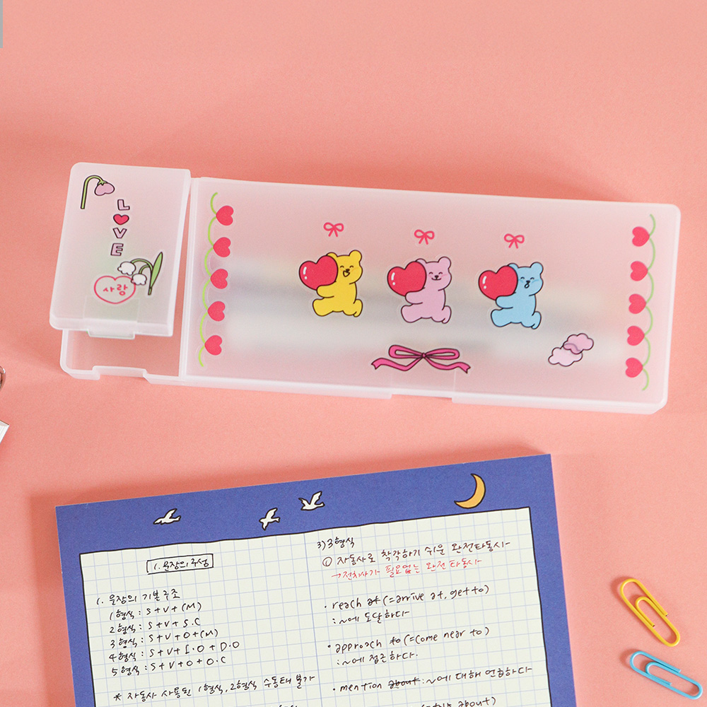 Jelly Bear Pencil Case Sticker Set - 01 Love