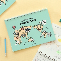 Elementary school World map note