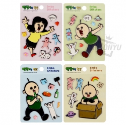 Bbangbbang's diary Embo Stickers