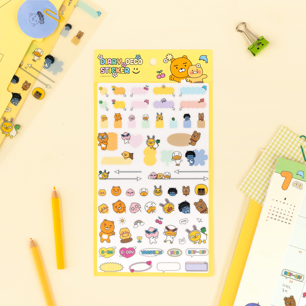 KAKAO Friends Say Cheese Diary Deco Sticker