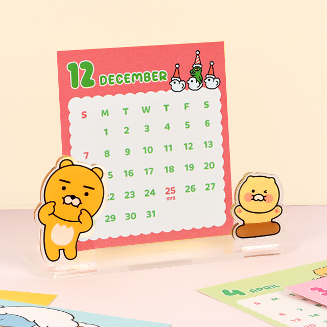 Kakao Friends Choonsik 2025 Acrylic Stand Desk Calendar