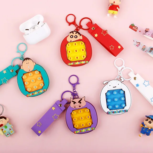 Crayon Shinchan Button Key ring