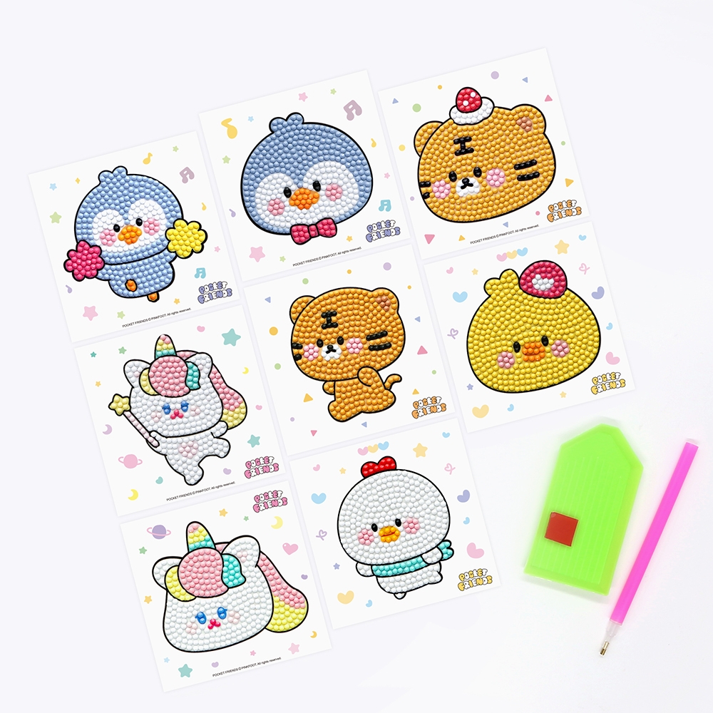 Pocket Friends Diamond Painting Sticker set  ,Random