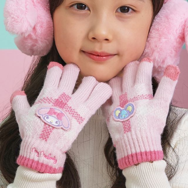 My Melody Check Touch Gloves