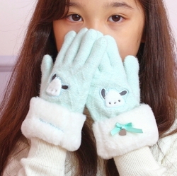 Pochaco Finger Fur Touch Gloves - Mint