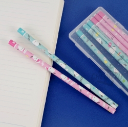 Sanrio 8pcs pencils & case set 