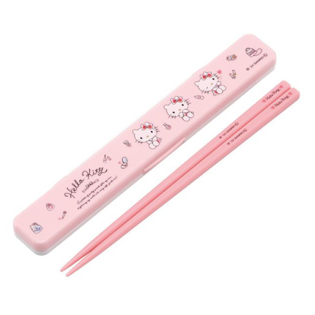 Hello Kitty Watercolor Cosme Noise-Free Chopsticks Set 18 cm