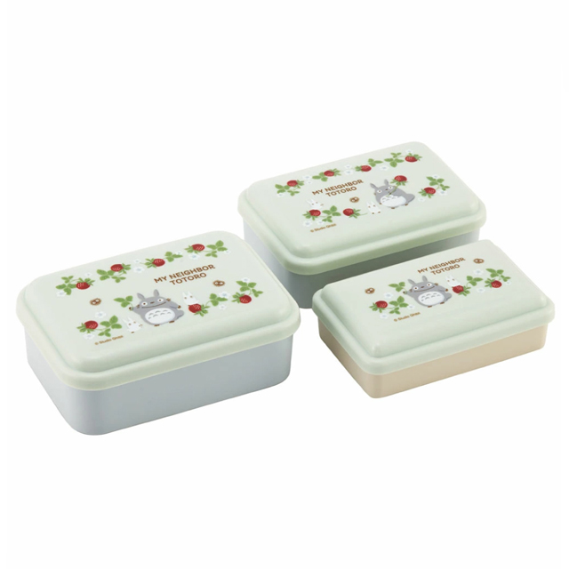 Totoro Raspberry Square Preservation Container 3P Set