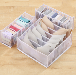 Mesh material socks underwear divider organizer