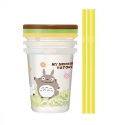 Totoro Plants Straw Tumbler 3P Set 320 ml