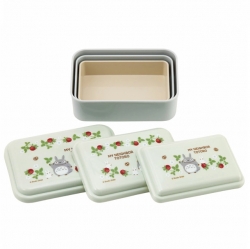 Totoro Raspberry Square Preservation Container 3P Set