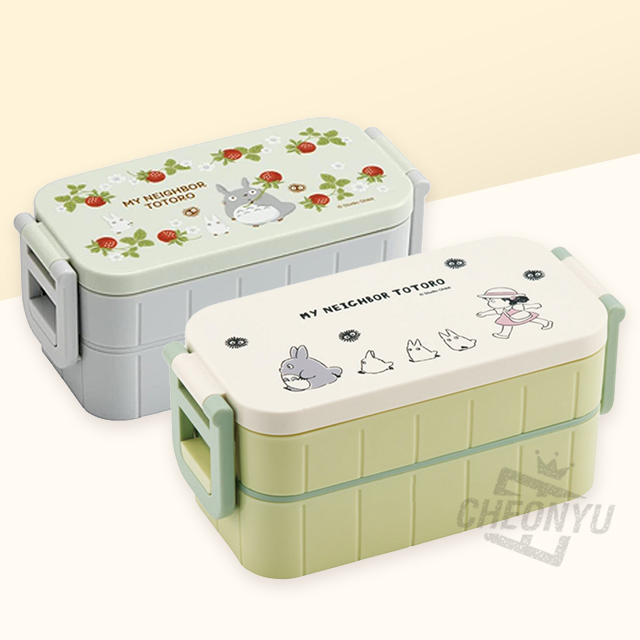 Totoro 2-tier lunch box (with chopsticks)