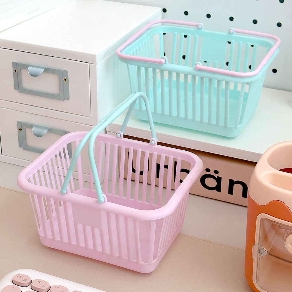 Pastel Small Organizing Shopping Basket (1 set of 12pcs)