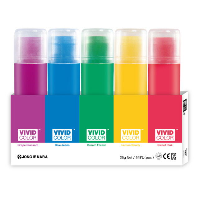 Vivid Color Glue 25g, 5 Colors 1 set