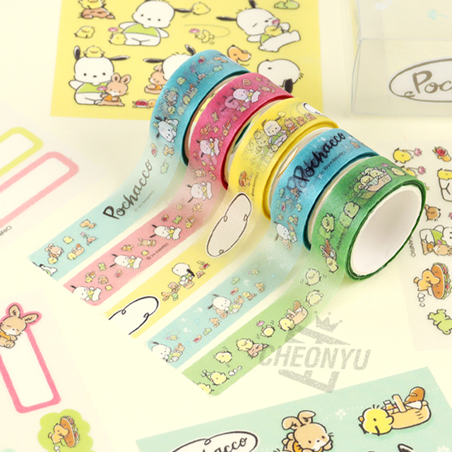 Pochaco Pearl Masking tape and Diary Deco Sticker Set